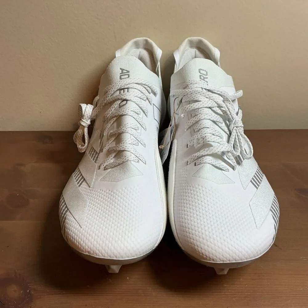 Adidas Adizero Electric + Football Cleats White Gray IE6278 Men’s Size 11